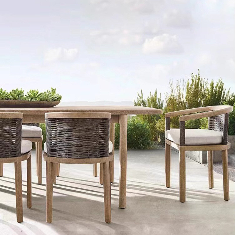 Modern Style Solid Wood Cushioned Sofa Set